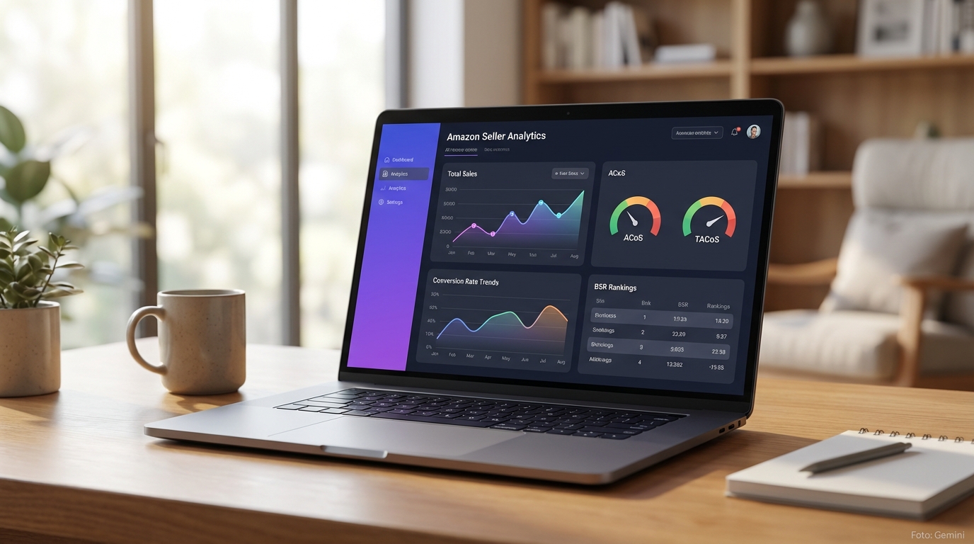 Sellercore Dashboard showing Amazon Analytics KPIs for Amazon sellers at a glance